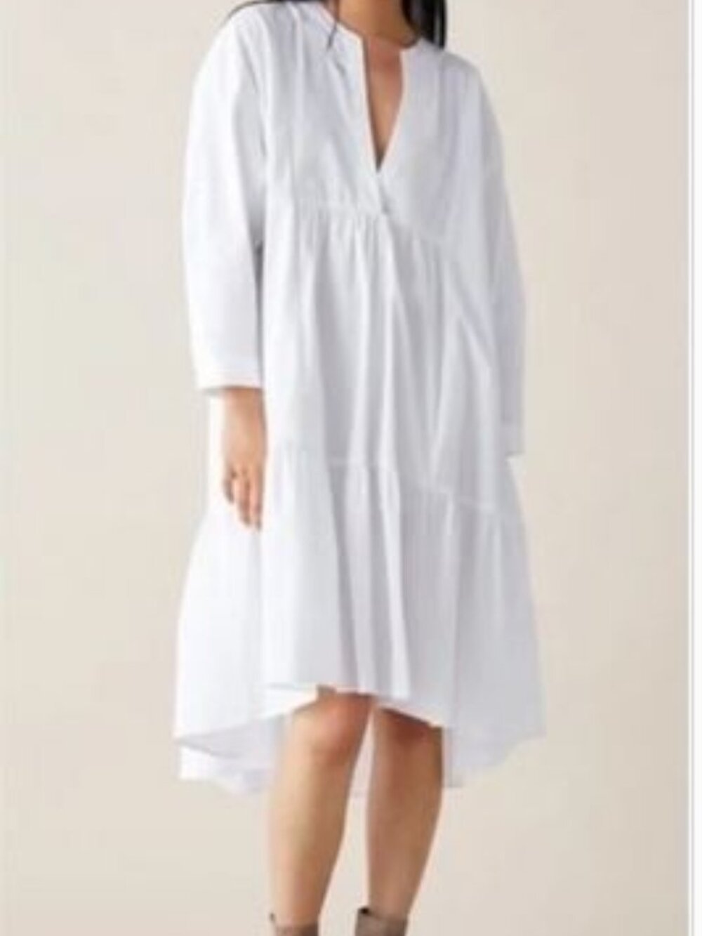 Zara White Ruffle Dress - Picture 3 of 9